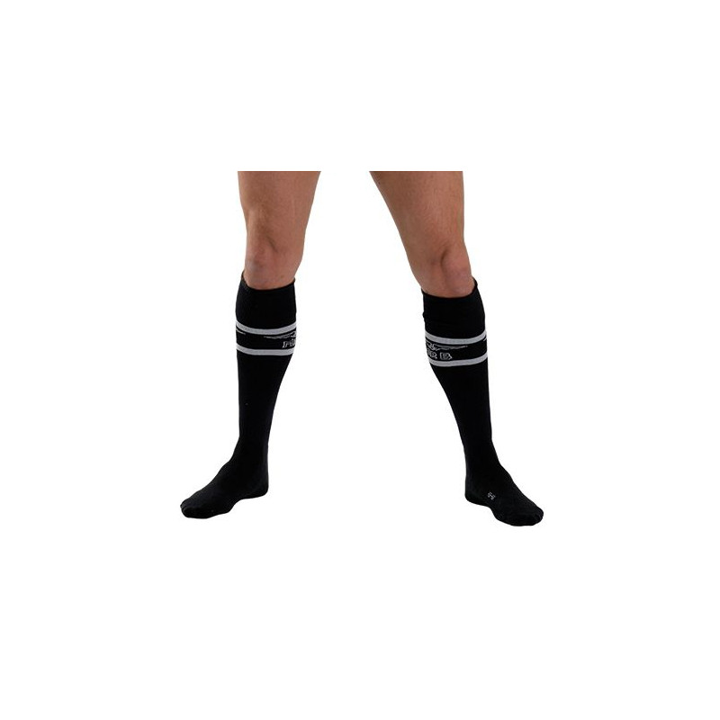 Mr B - Mister B Chaussettes hautes URBAN FOOTBALL SOCKS Noir-Blanc